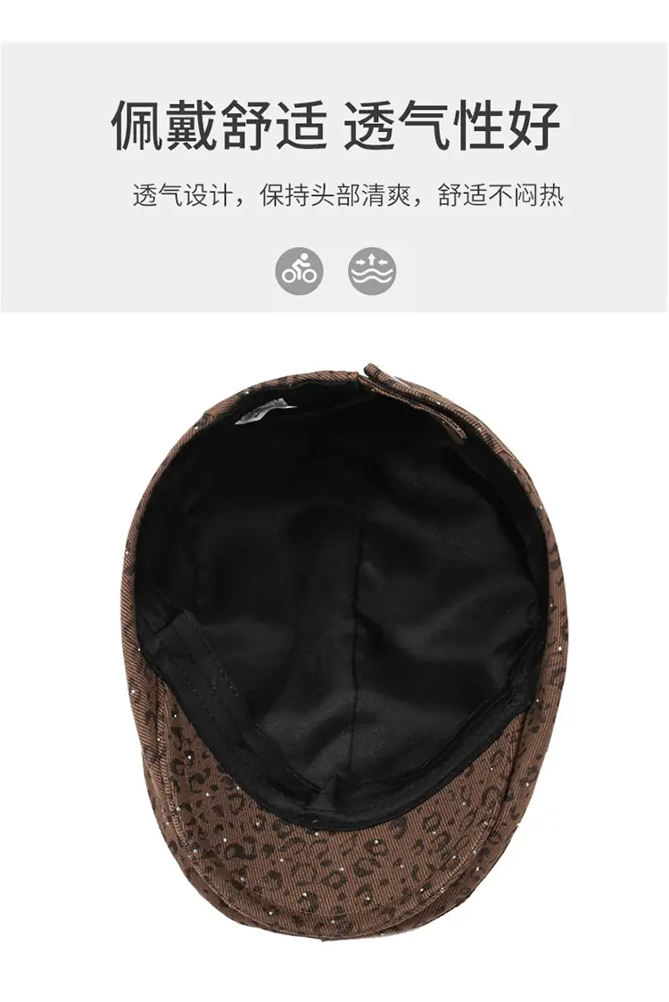 British Leopard Print Forward Cap for Women — feature 8