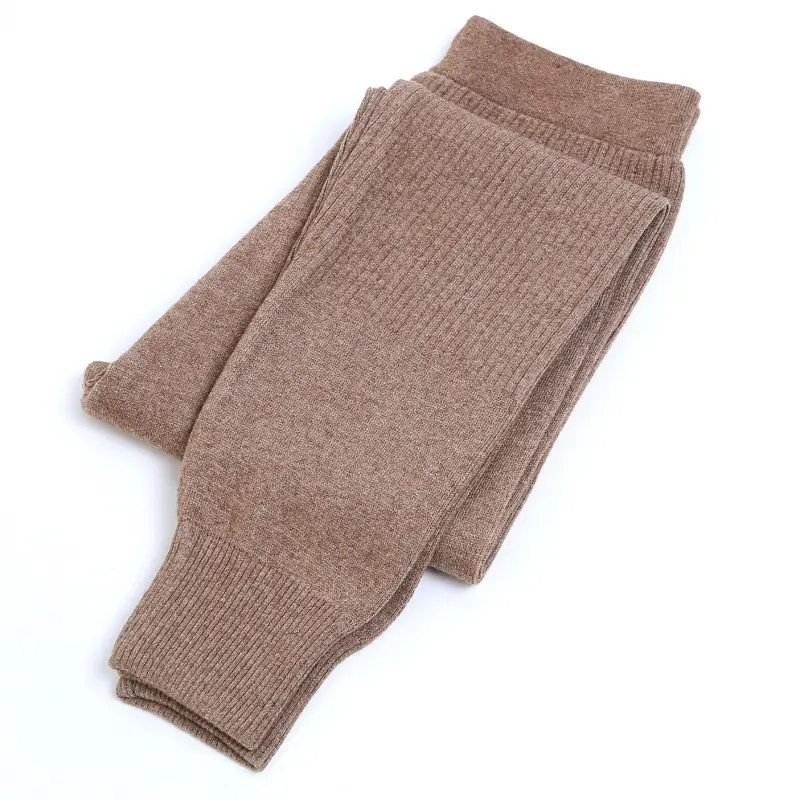 Wholesale and Retail Wool Pants for Men, Thickened Autumn and Winter New Inner Wear Warm Pants for Women, Cashmere Pants, High-Waisted Knitted Wool Pants