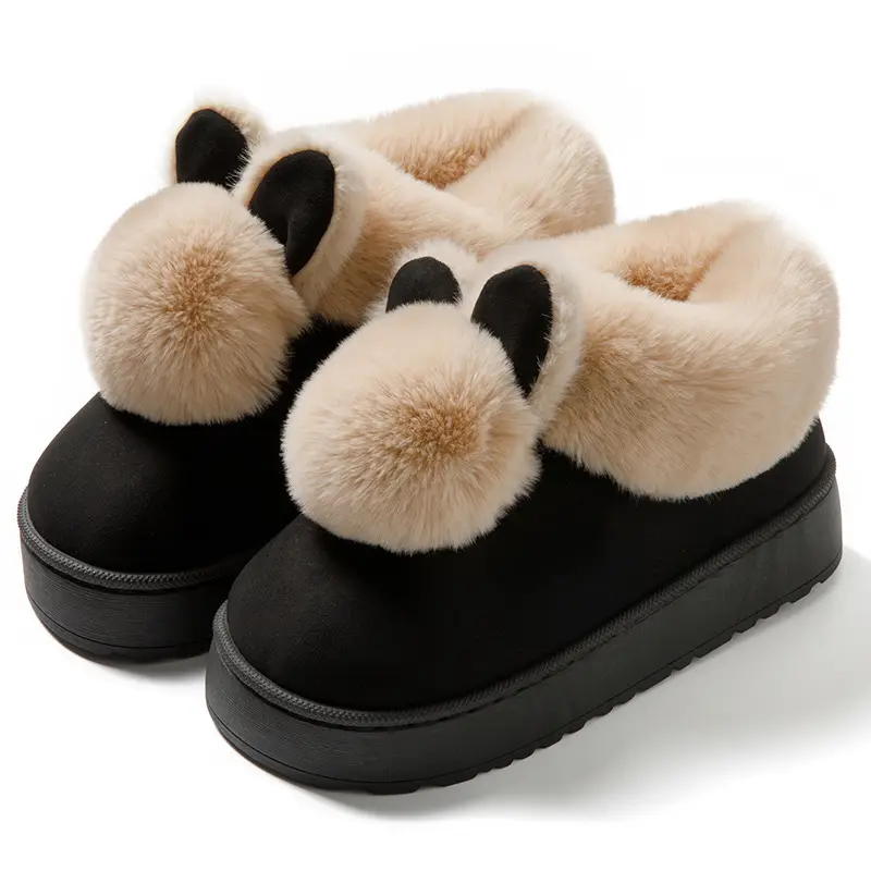 Women's Winter Plush Slippers with Heel 2025 - Image 2
