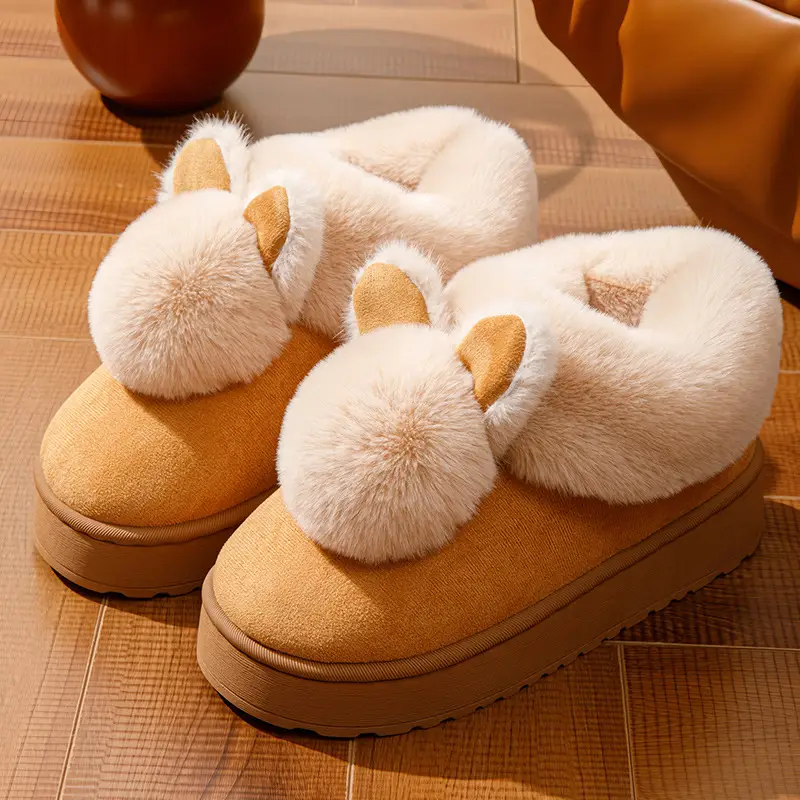 Women's Winter Plush Slippers with Heel 2025 - Image 3