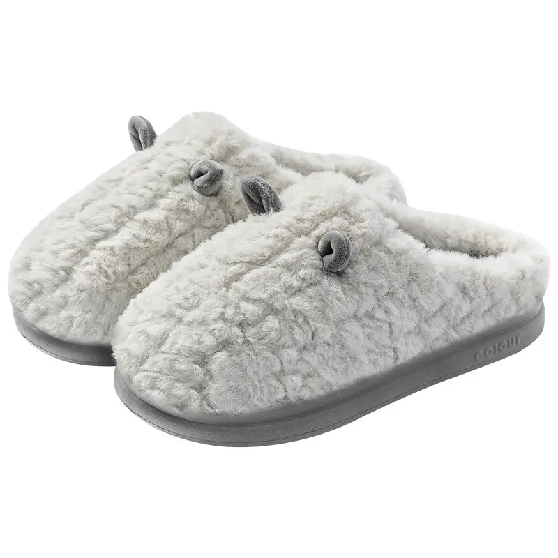 Men's 2025 New Winter Home Indoor Warm Couple Plush Slippers for Women in Autumn and Winter - Image 24