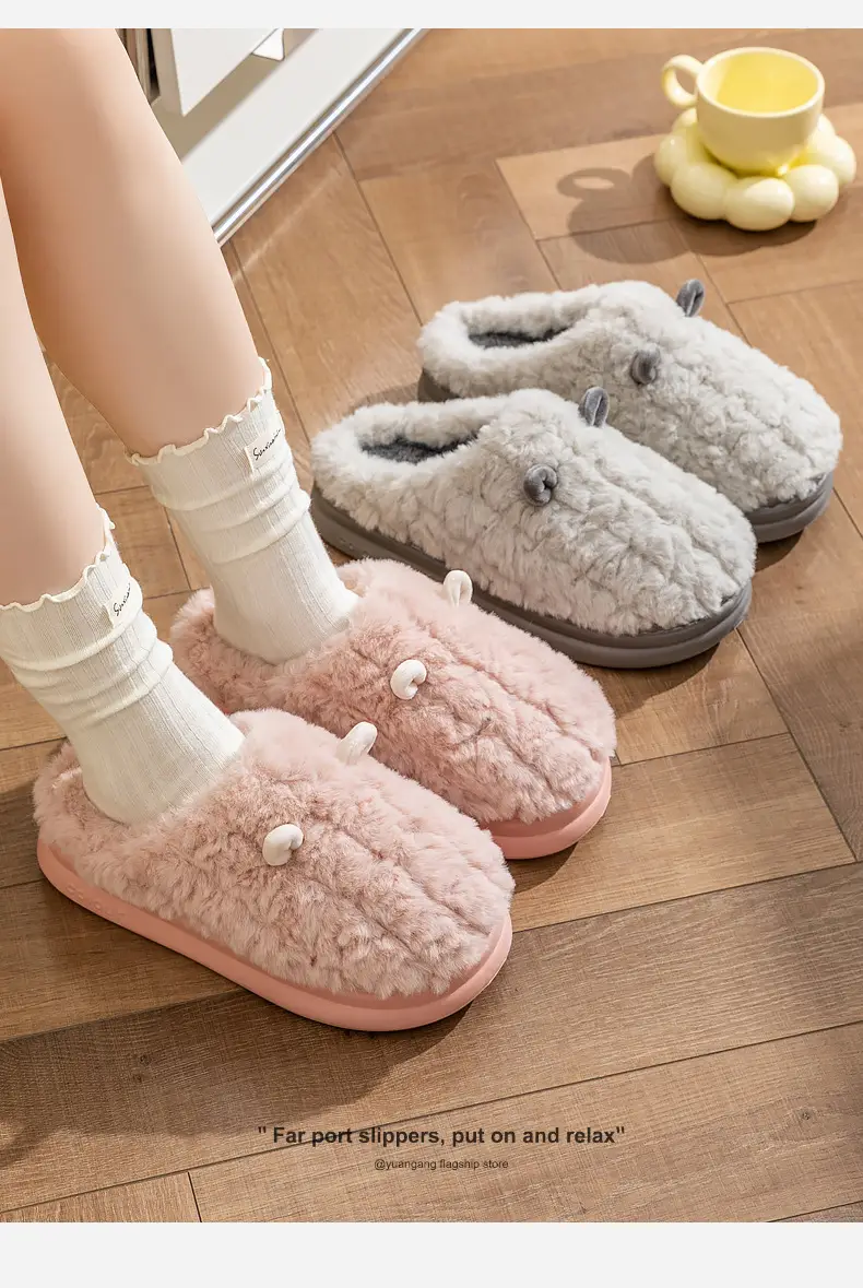 Men's 2025 New Winter Home Indoor Warm Couple Plush Slippers for Women in Autumn and Winter — feature 11