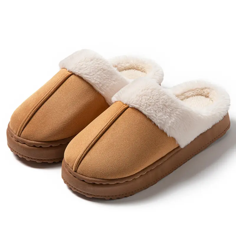 New Cotton Slippers for Women in Autumn and Winter Non-Slip Thick-Soled Bags for Indoor Home Confinement Warm and Cute Furry Cotton Shoes - Image 2