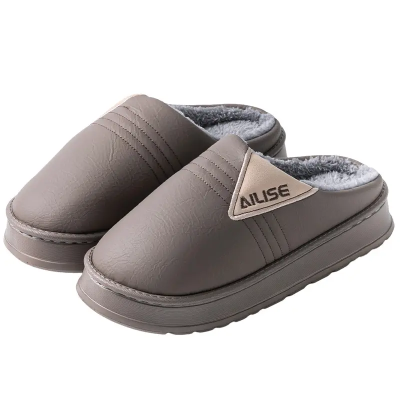Men's Pink Waterproof Cotton Slippers Large - Image 16
