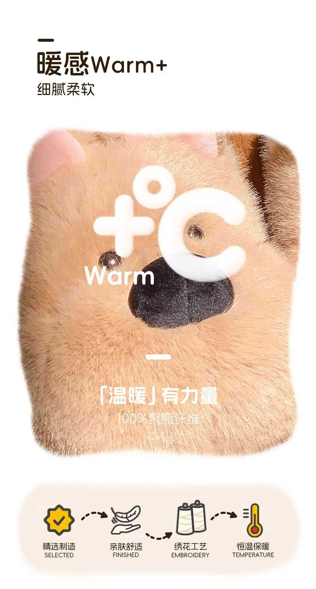 Cute Dog Fur Slippers Women 2025 Winter Warm Anti-Slip — feature 2