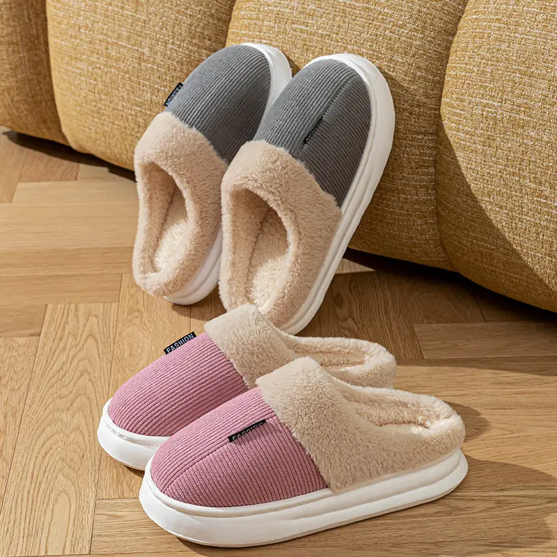 Thick-Soled Cotton Slippers, Non-Slip Winter Shoes, Indoor Slippers, Winter Warm Cotton Shoes, Plush Cotton Slippers, Home Slippers Wholesale - Image 8