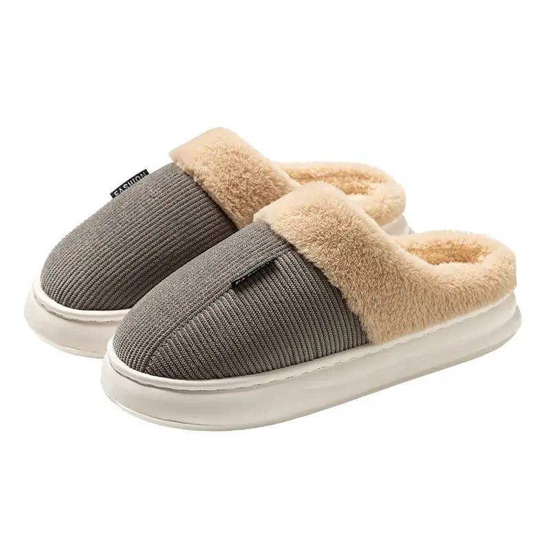 Thick-Soled Cotton Slippers, Non-Slip Winter Shoes, Indoor Slippers, Winter Warm Cotton Shoes, Plush Cotton Slippers, Home Slippers Wholesale - Image 9