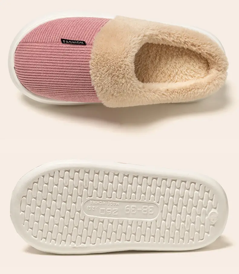 Thick-Soled Cotton Slippers, Non-Slip Winter Shoes, Indoor Slippers, Winter Warm Cotton Shoes, Plush Cotton Slippers, Home Slippers Wholesale — feature 20