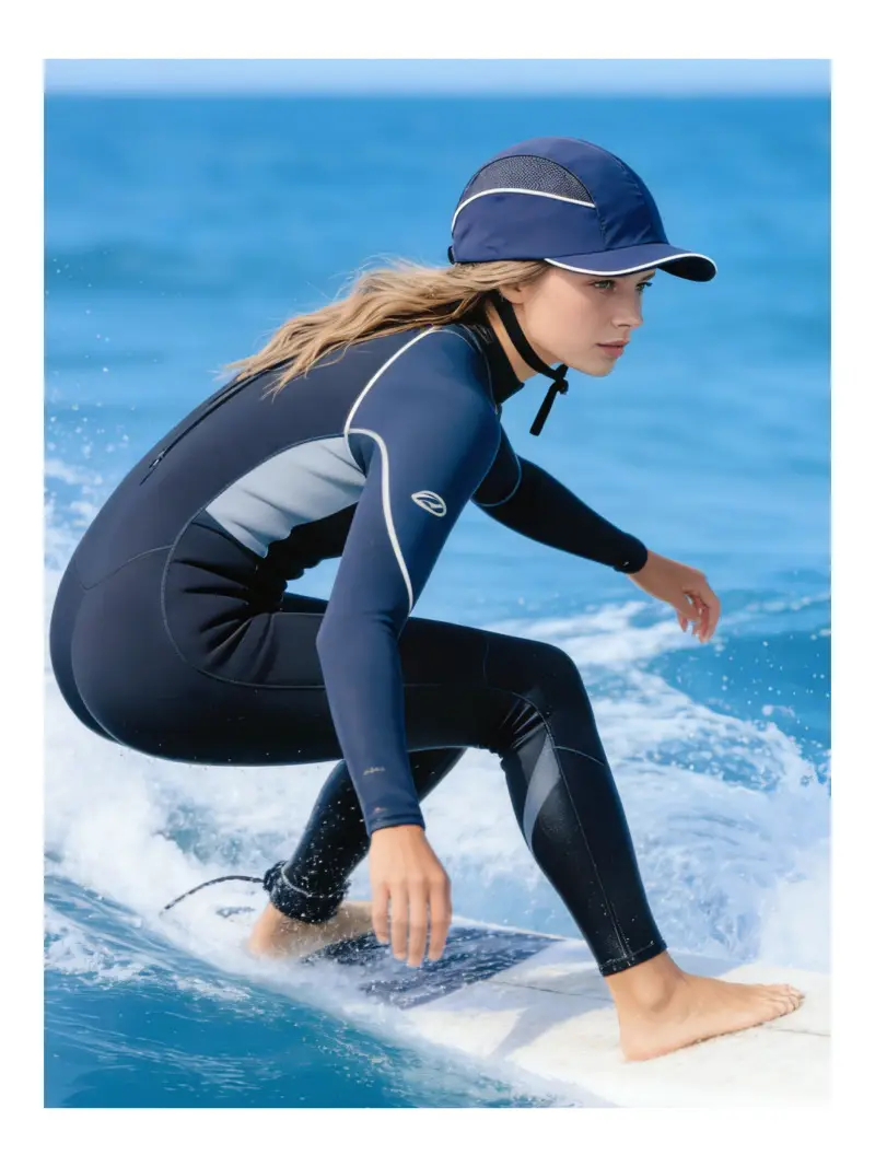 Black Windproof Sea Surfing Hat with Adjustable Strap — feature 19