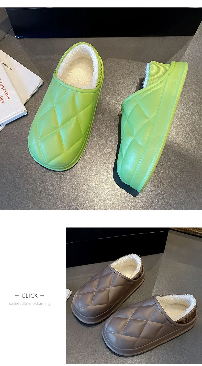 Women's Waterproof Cotton Slippers Winter Warm Thick Sole — feature 10