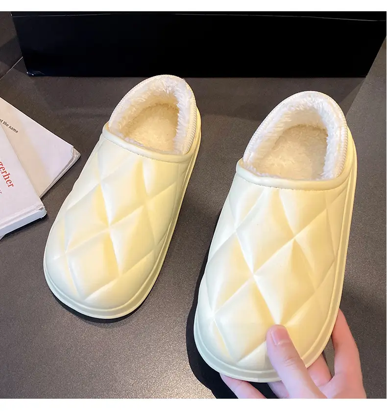Women's Waterproof Cotton Slippers Winter Warm Thick Sole — feature 12