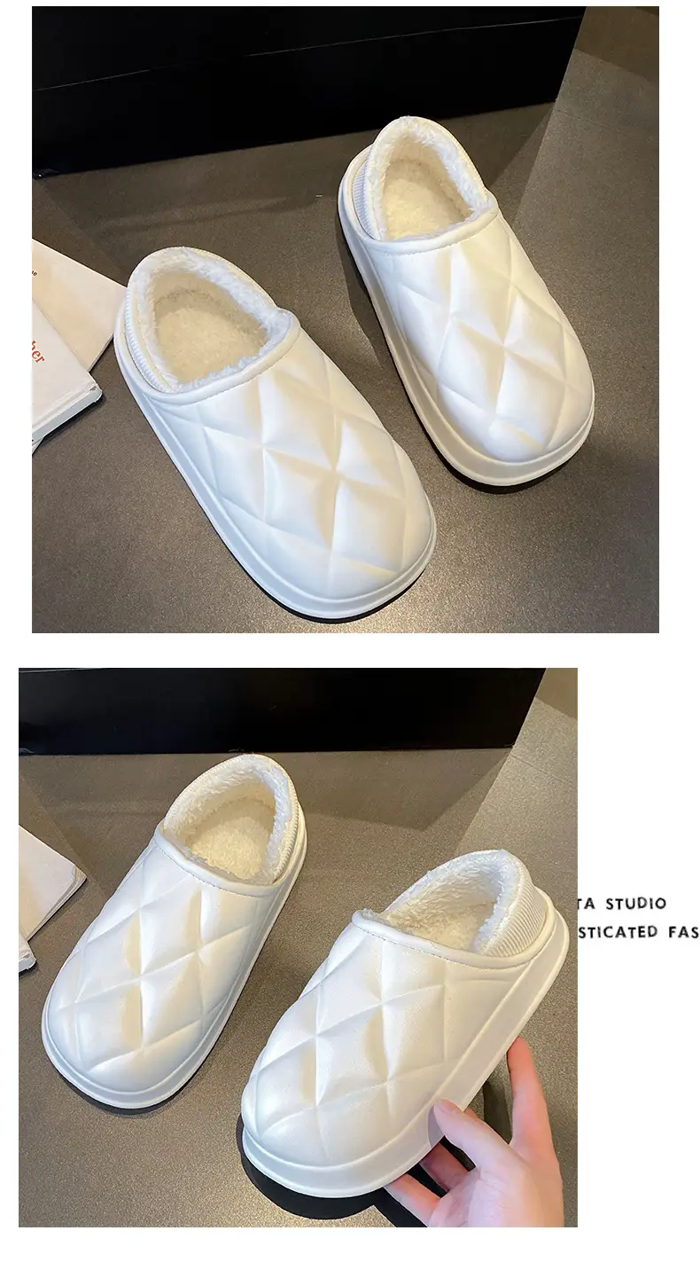 Women's Waterproof Cotton Slippers Winter Warm Thick Sole — feature 14