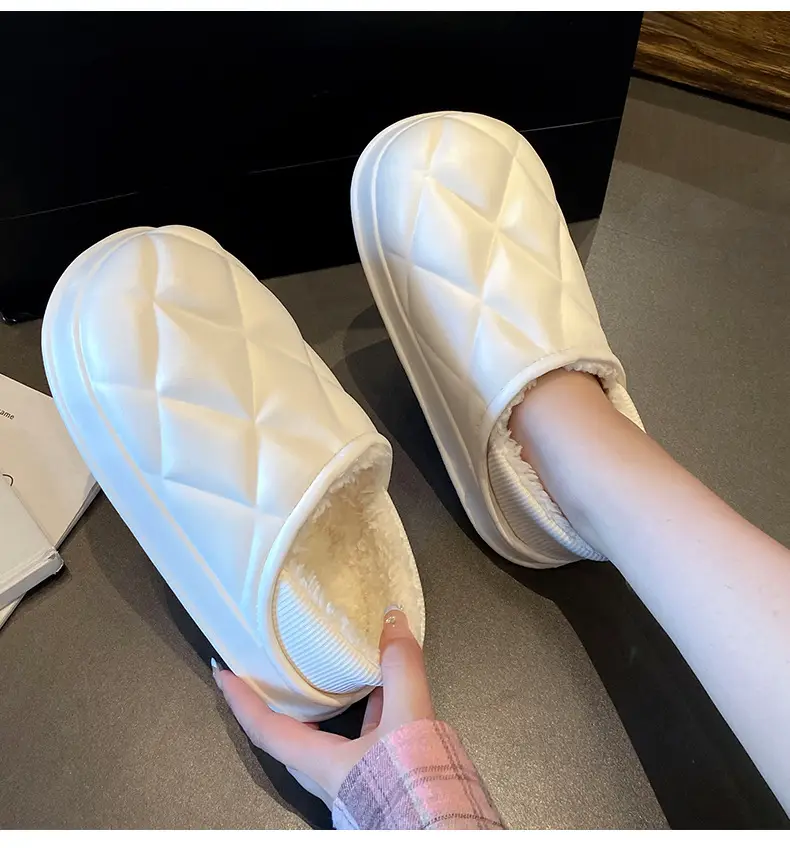 Women's Waterproof Cotton Slippers Winter Warm Thick Sole — feature 19