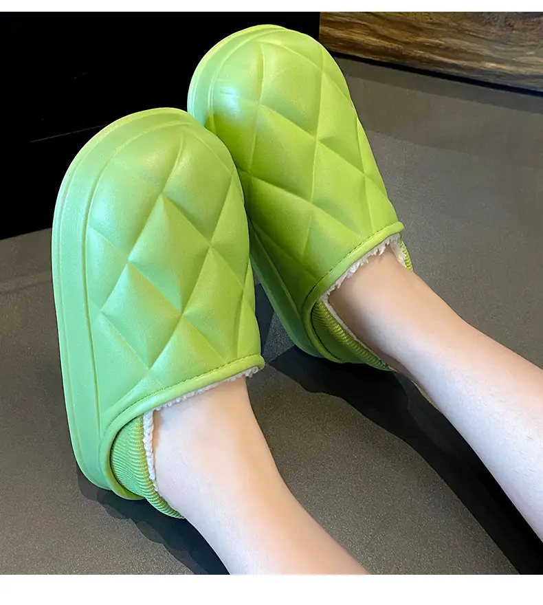 Women's Waterproof Cotton Slippers Winter Warm Thick Sole — feature 26