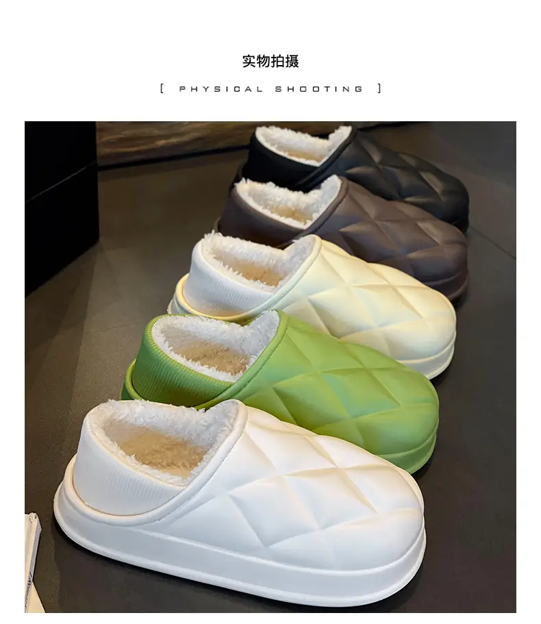 Women's Waterproof Cotton Slippers Winter Warm Thick Sole — feature 7
