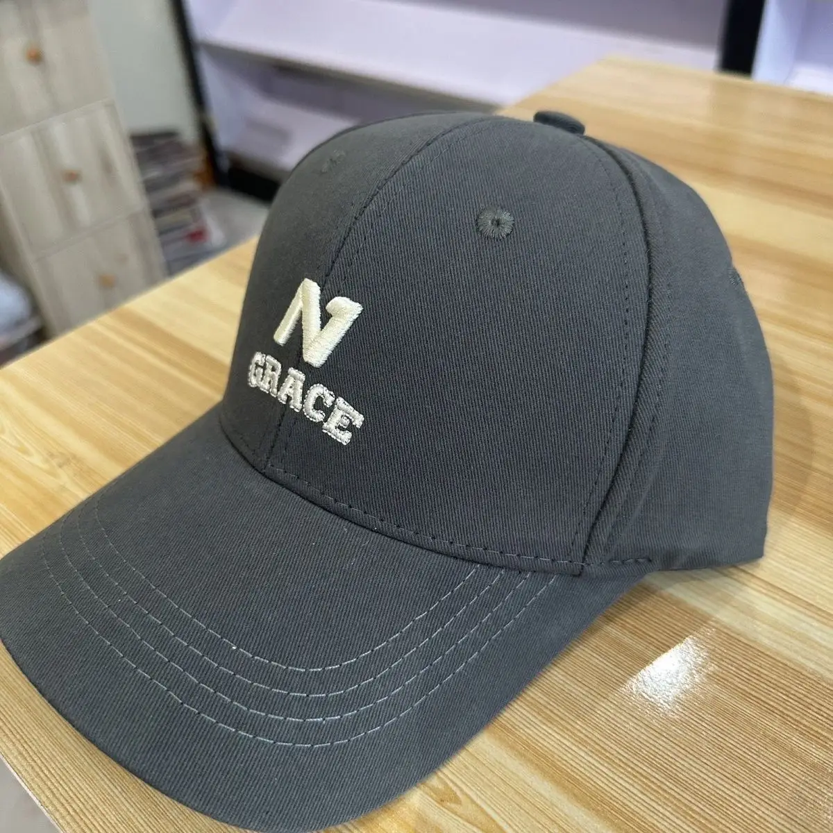 Women Sunshade Cap with Embroidered N Logo - Image 5