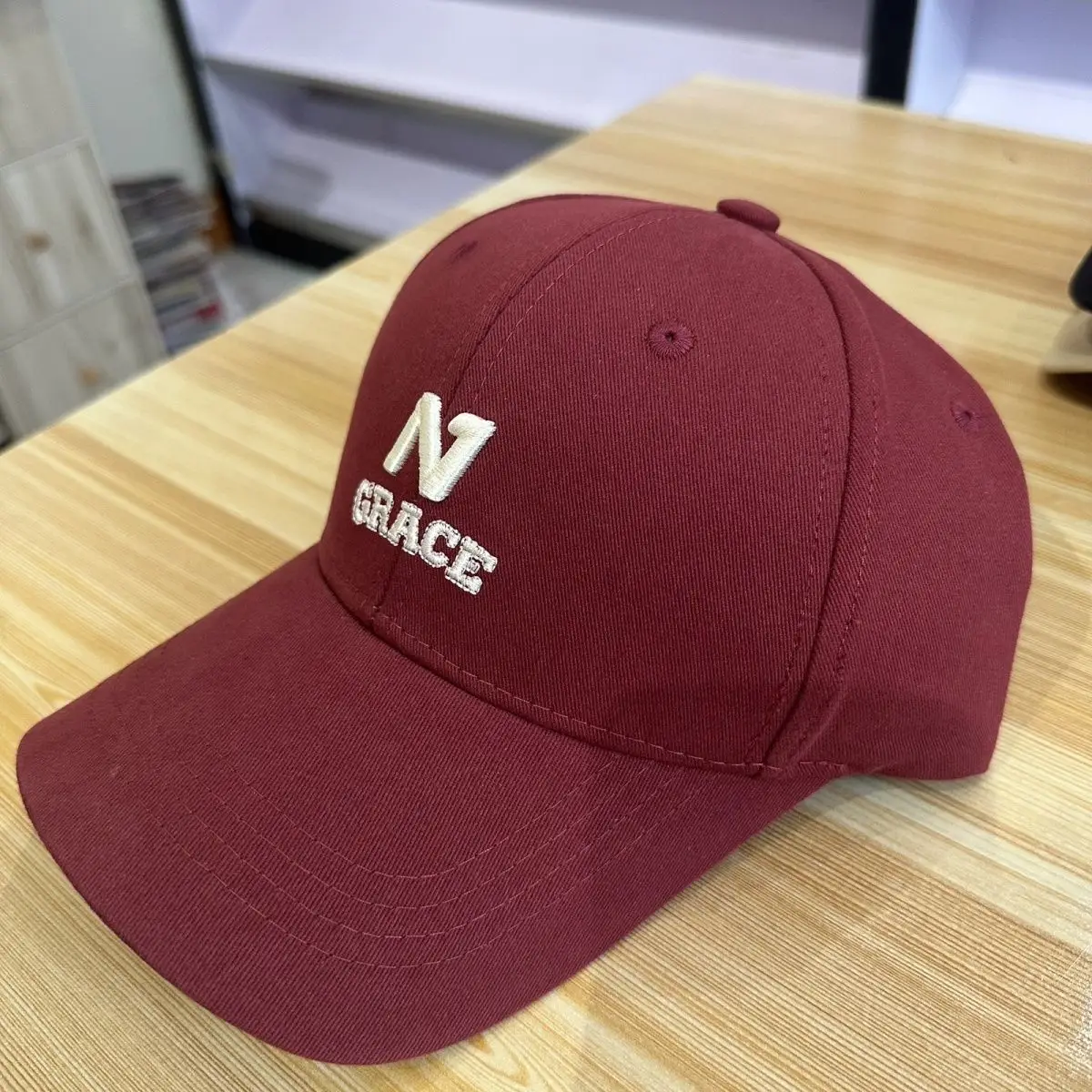 Women Sunshade Cap with Embroidered N Logo - Image 3