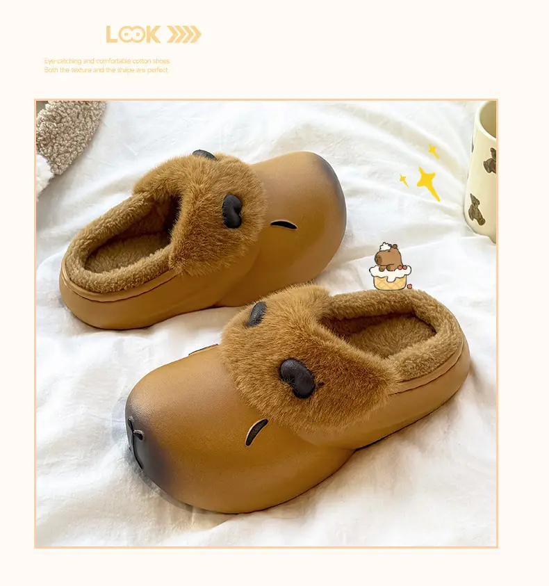Women's Fleece Lined Warm Slippers, Waterproof, Non-Slip, Po-Color — feature 12