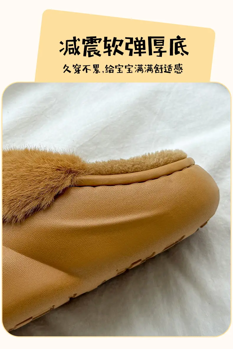 Women's Fleece Lined Warm Slippers, Waterproof, Non-Slip, Po-Color — feature 8