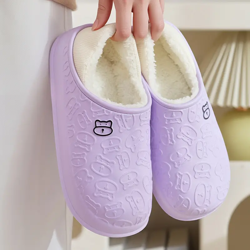 Waterproof Plush Slippers Women Winter 2025 - Image 2