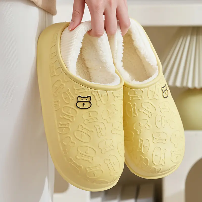 Waterproof Plush Slippers Women Winter 2025 - Image 3