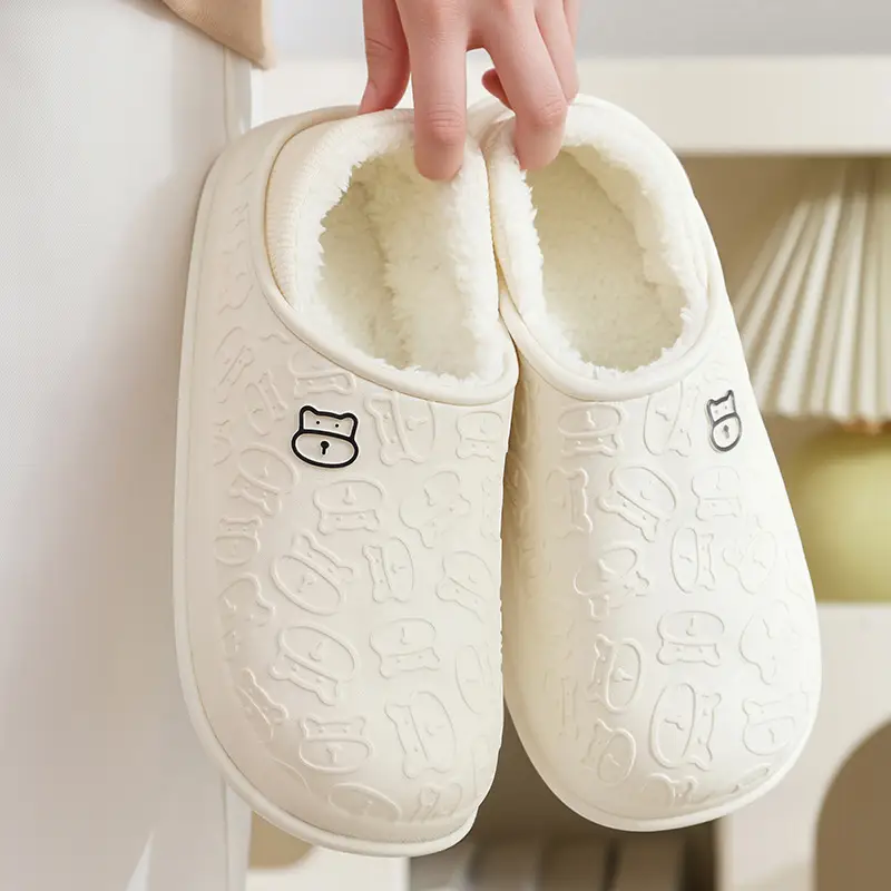 Waterproof Plush Slippers Women Winter 2025 - Image 5