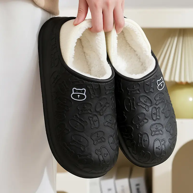 Waterproof Plush Slippers Women Winter 2025 - Image 6