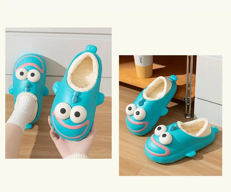 Women Winter Cute Cotton Slippers with Eyes — feature 9