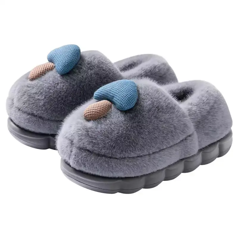 Women's Furry Slippers with Heel and Poop Feeling