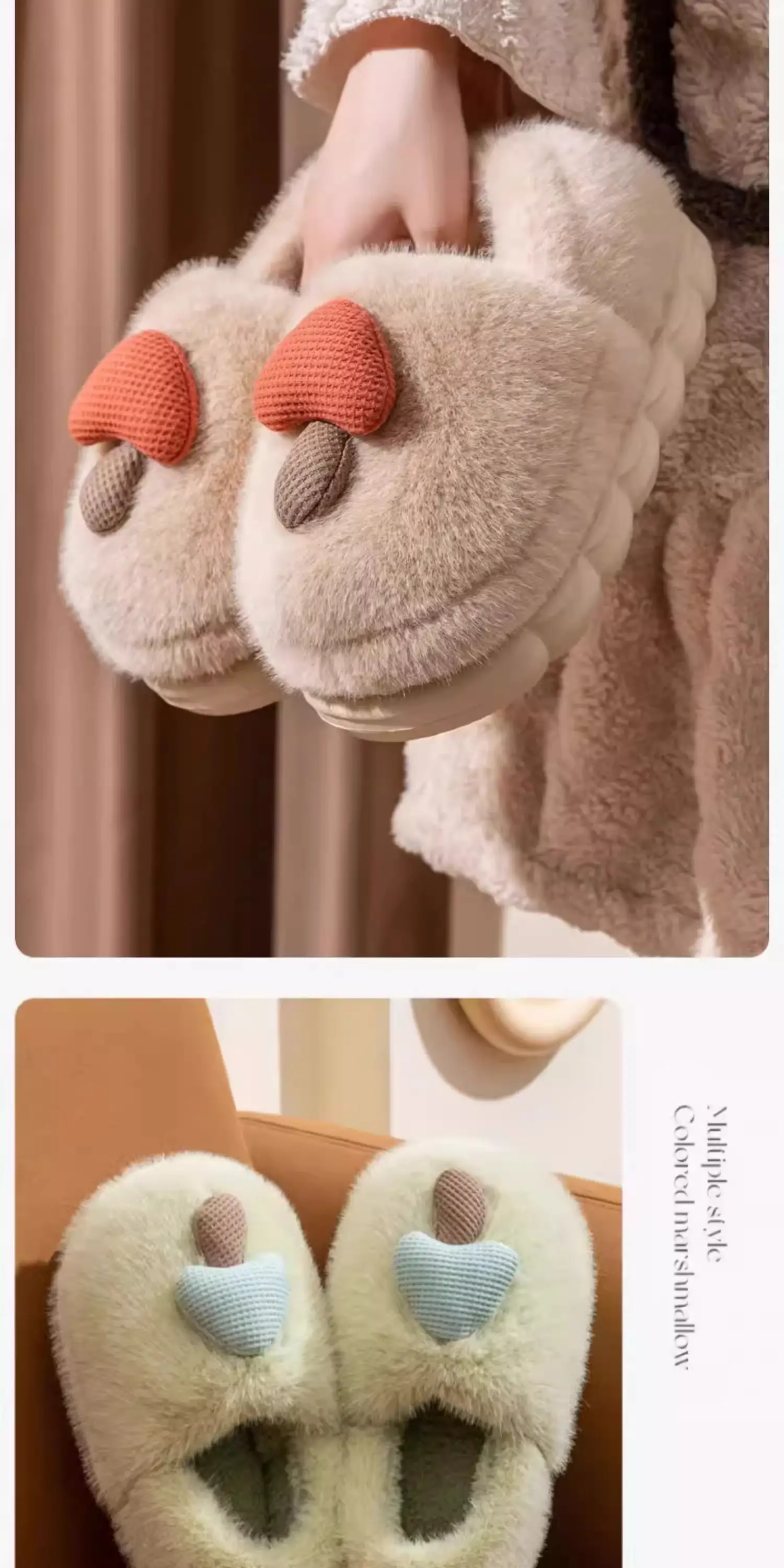 Women's Furry Slippers with Heel and Poop Feeling — feature 13