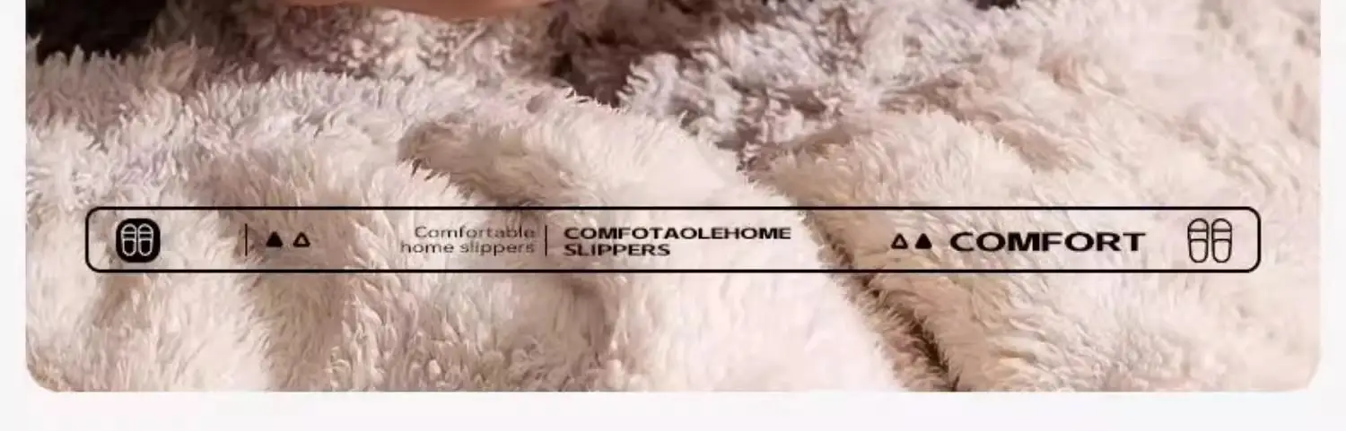 Women's Furry Slippers with Heel and Poop Feeling — feature 2