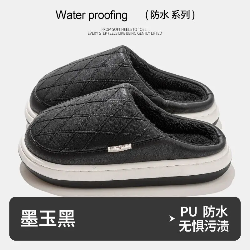 Special Cotton Slippers for the Elderly, Men's Cotton Slippers, Men's Autumn and Winter 2025 New Home Indoor Fleece-Lined, Warm and Non-Slip - Image 2
