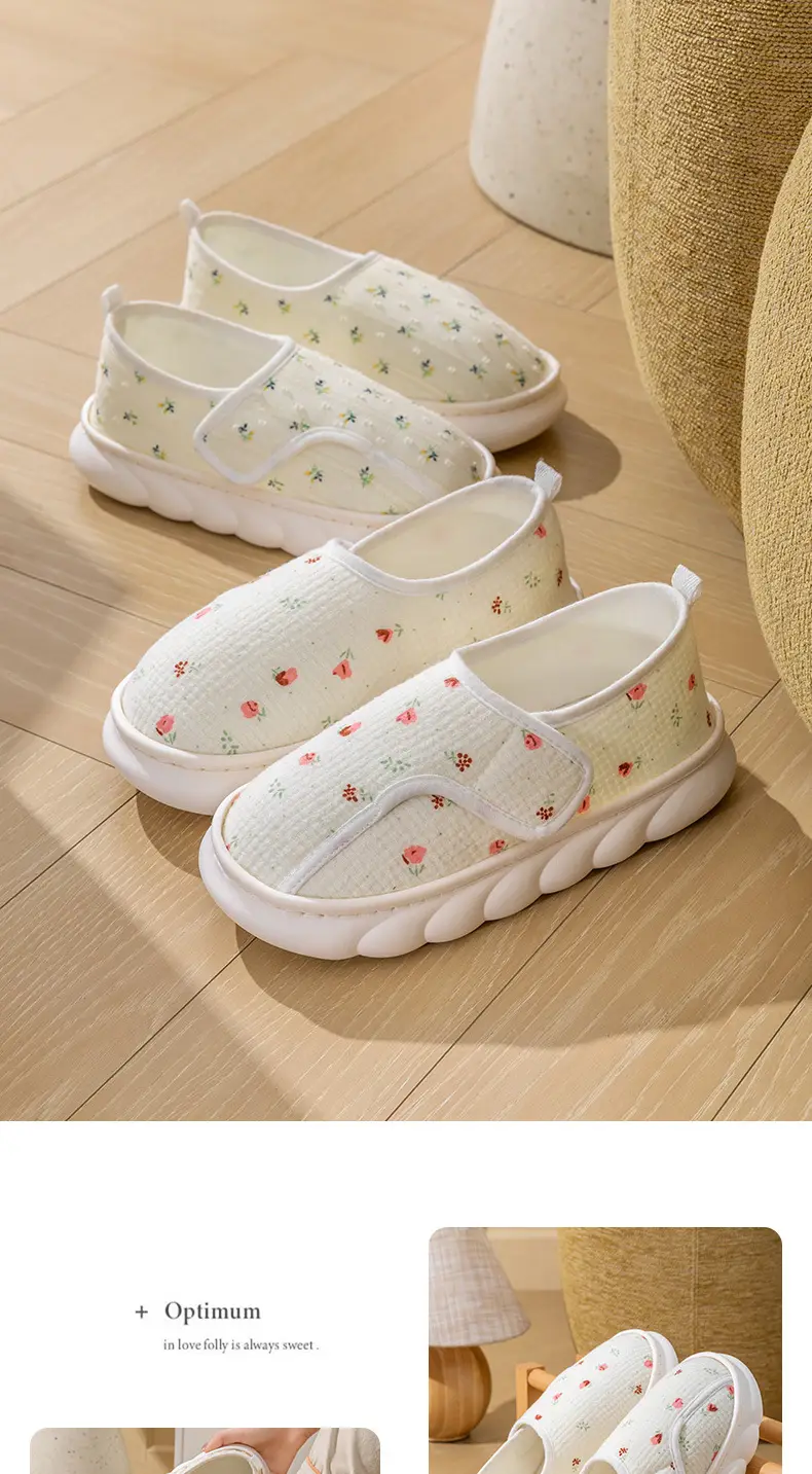 Maternity Shoes for Women, Autumn and Winter 2025 New Style, Pregnant Women's Spring and Autumn Slip-On Cotton Slippers with Non-Slip Thick Soles for Outdoor Wear — feature 9