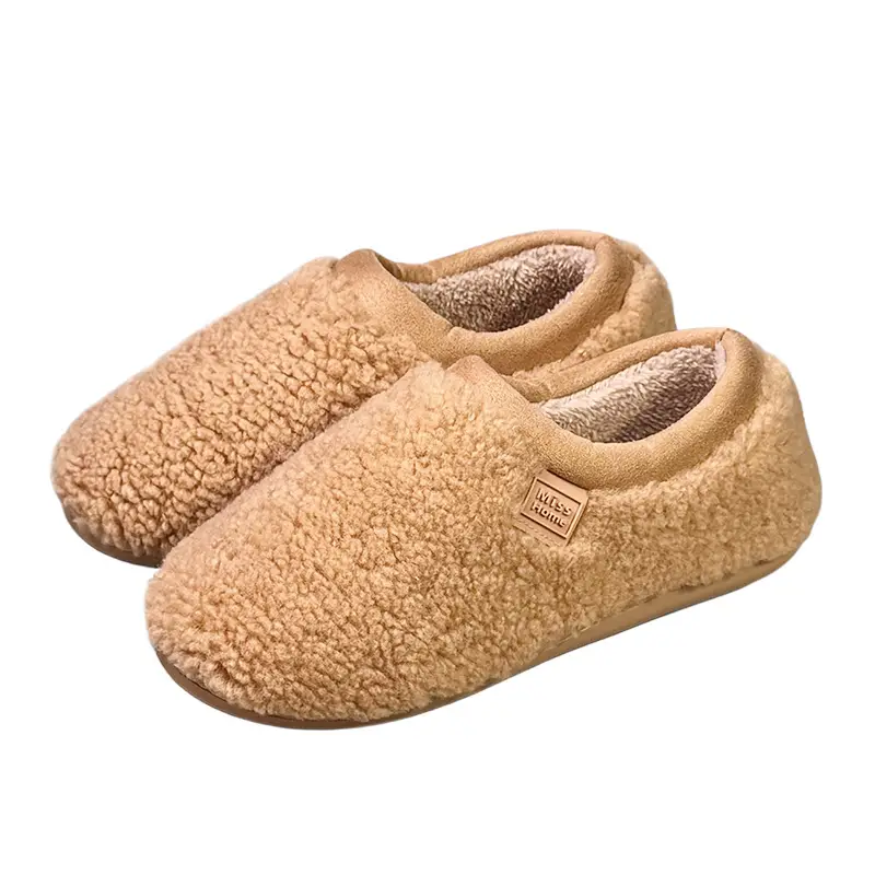 Cotton Slippers for Women Winter New 2025 Couples Indoor Home Non-Slip Warm Plus Plush Fur Slippers Cotton Shoes for Men Winter - Image 2
