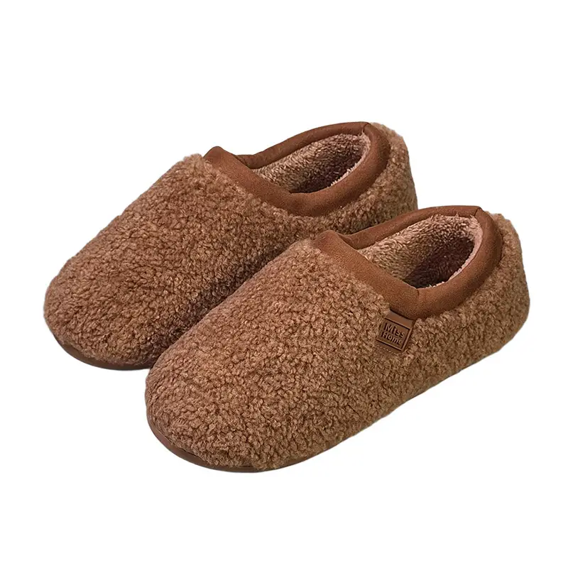 Cotton Slippers for Women Winter New 2025 Couples Indoor Home Non-Slip Warm Plus Plush Fur Slippers Cotton Shoes for Men Winter - Image 3
