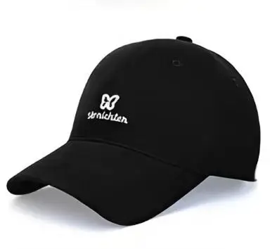 Maroon Embroidered Letter Butterfly Baseball Cap for Women - Image 4