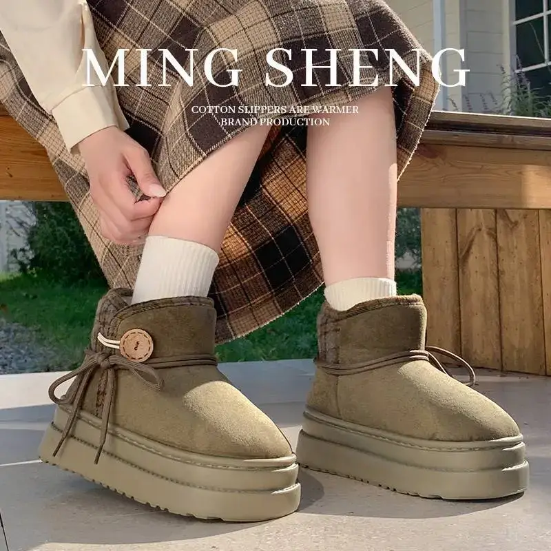 2025 Winter Buttoned Boots Super Comfortable Warm Outdoor Wear - Image 6