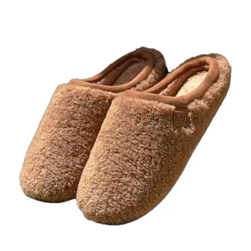 2025 New Hong Kong Style Slippers, Warm and Comfortable, Soft-Soled Non-Slip Cotton Slippers for Home and Outdoor Wear, Men's Autumn and Winter Home Room