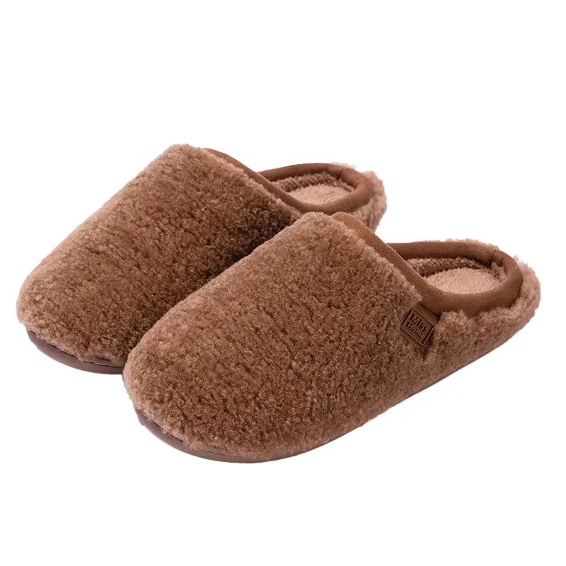 2025 New Hong Kong Style Slippers, Warm and Comfortable, Soft-Soled Non-Slip Cotton Slippers for Home and Outdoor Wear, Men's Autumn and Winter Home Room