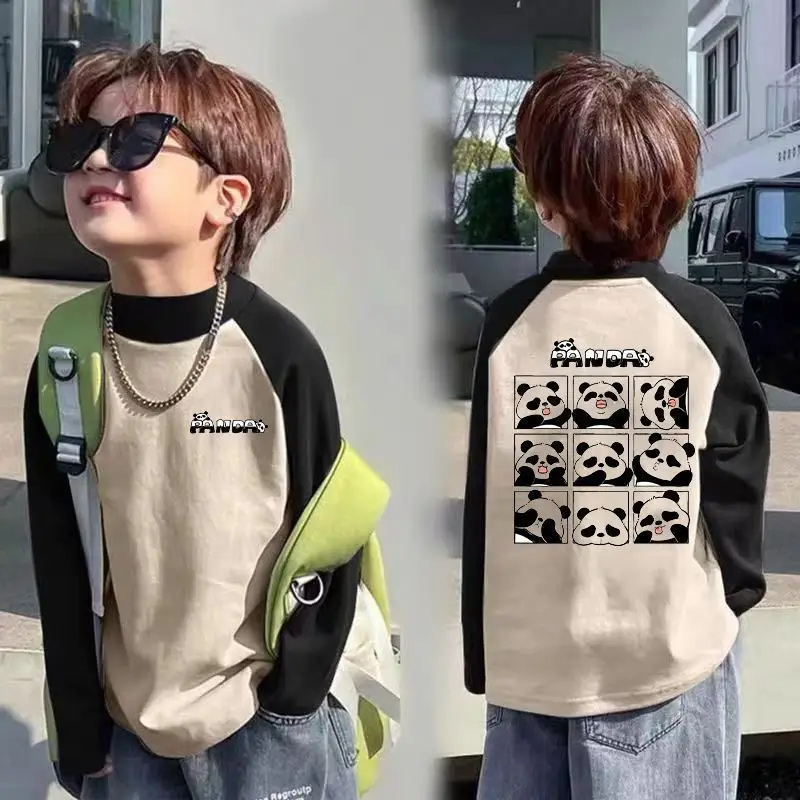 Kids Raglan Contrasting Velvet Turtleneck Shirt Medium Large - Image 10
