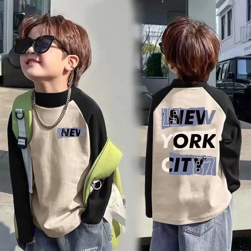 Kids Raglan Contrasting Velvet Turtleneck Shirt Medium Large - Image 13