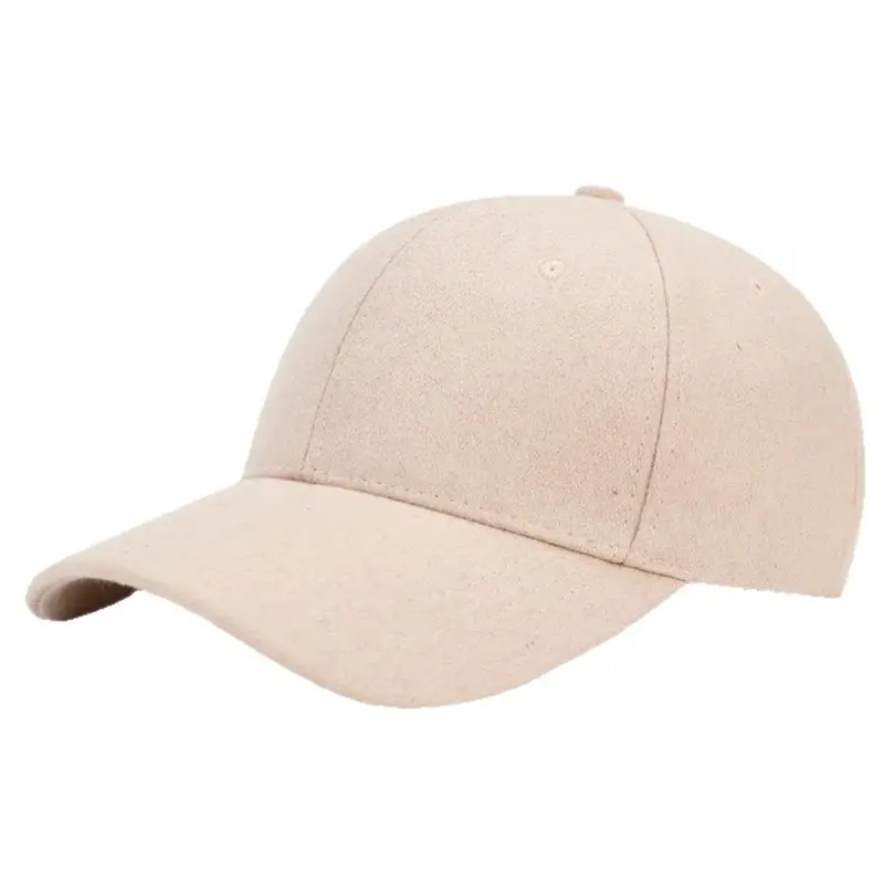 Men Wool Fleece Baseball Cap Light Blue Large - Image 11