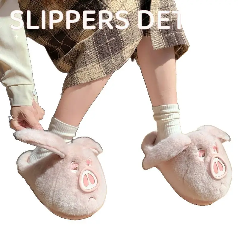 2025 Winter Flying Pig Cotton Slippers Women - Image 7