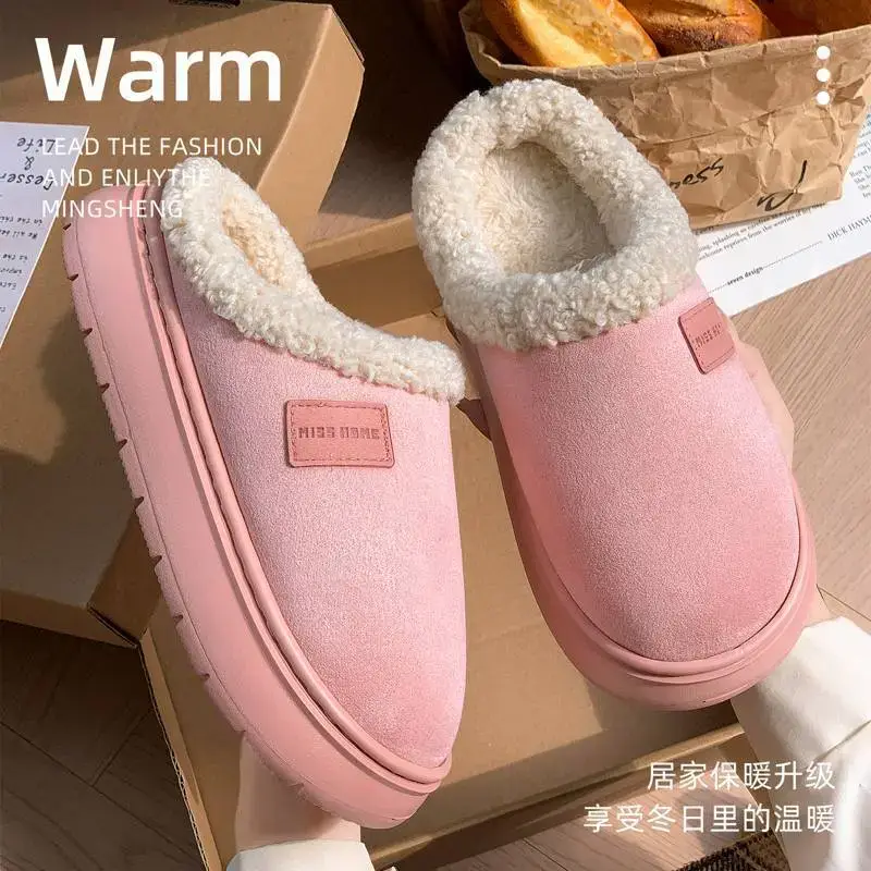 2025 Plush Slippers Grey Warm Indoor Outdoor - Image 7
