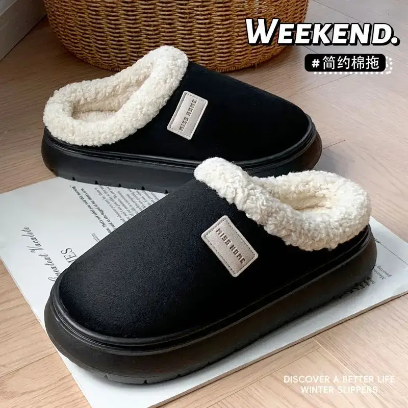 2025 Plush Slippers Grey Warm Indoor Outdoor - Image 9