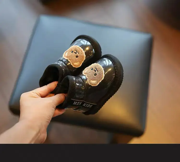Baby Cotton Snow Boots Winter Warm Fleece Lined Non-Slip Sole — feature 1