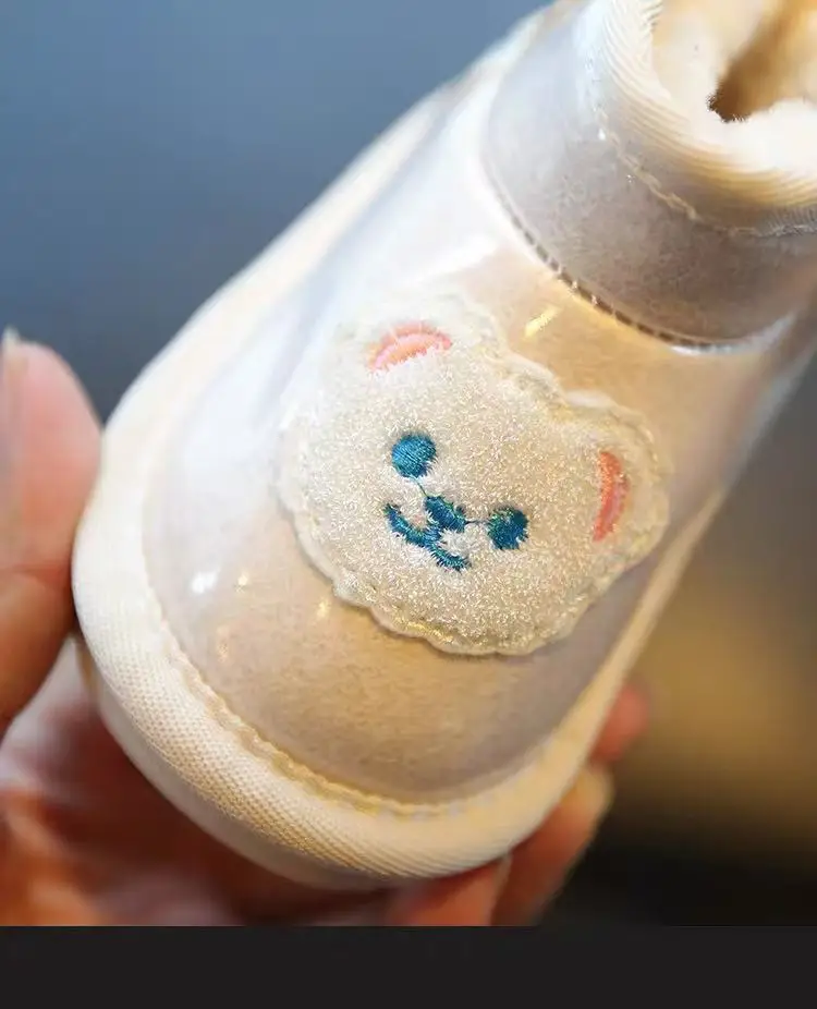 Baby Cotton Snow Boots Winter Warm Fleece Lined Non-Slip Sole — feature 4