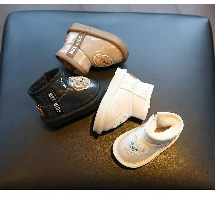 Baby Cotton Snow Boots Winter Warm Fleece Lined Non-Slip Sole — feature 6