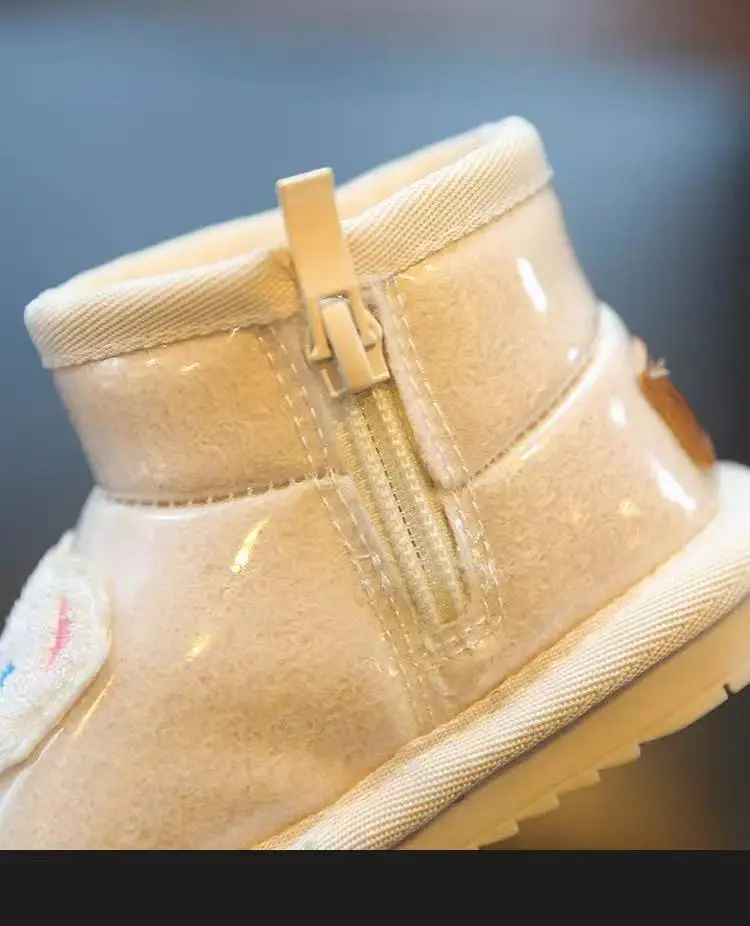 Baby Cotton Snow Boots Winter Warm Fleece Lined Non-Slip Sole — feature 8