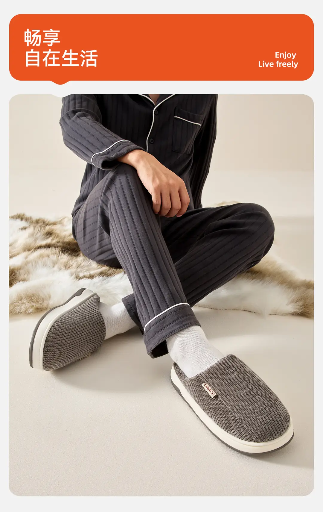 Jialiya Middle-Aged and Elderly Cotton Slippers Women's Autumn and Winter Non-Slip Indoor Home Plush Warm Cotton Slippers Men's Wholesale — feature 14